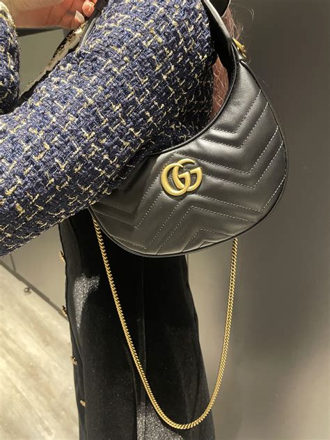 gucci half moon sling bag|authentic gucci marmont small bag.